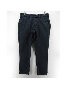Save Khaki United Pants 32 Navy Chino Trousers Straight USA Made 32X30